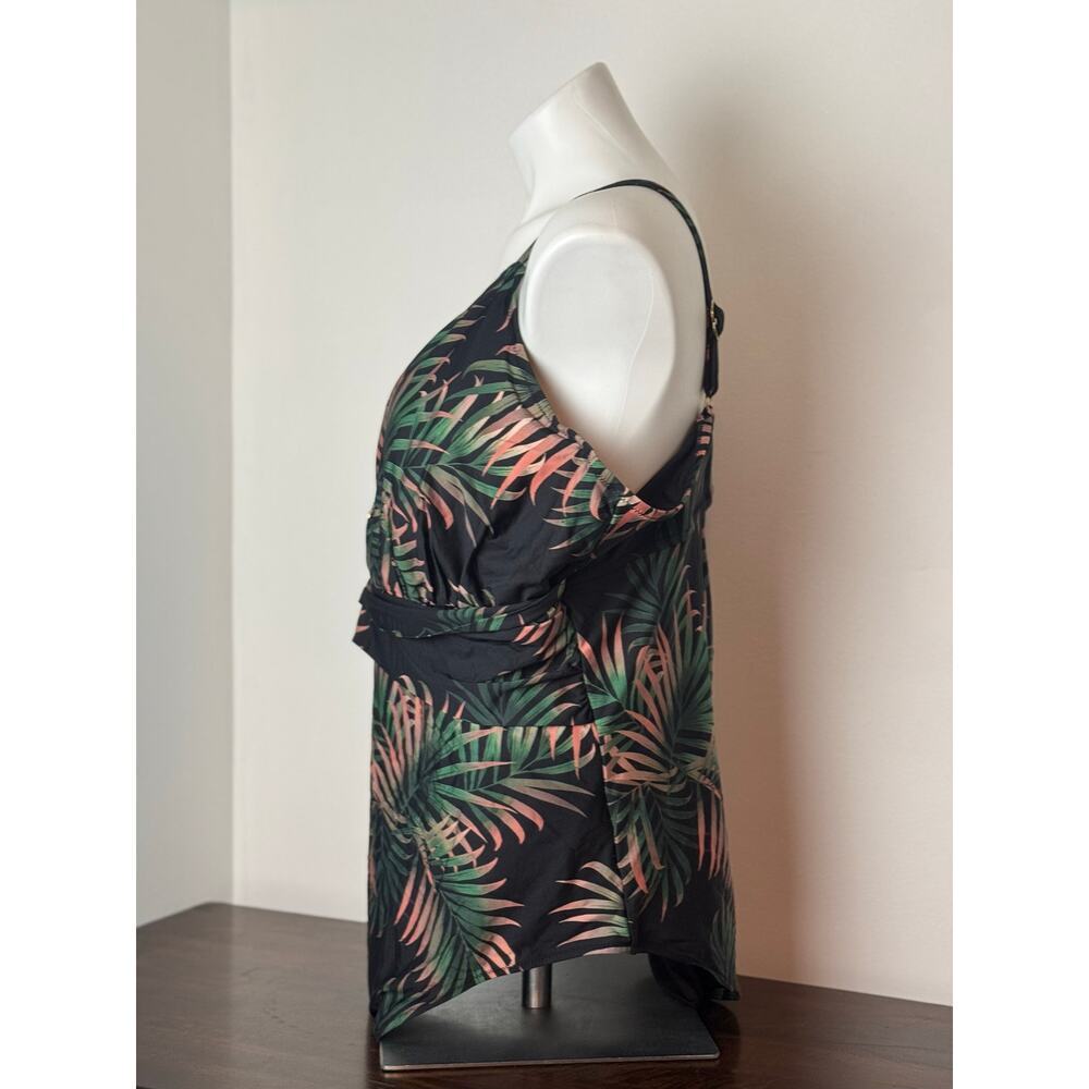 City Chic Black and Tropical One Piece Swimsuit Multi-color Size 22 - Picture 4 of 13